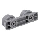 LUTH Premium Profi Parts Korbrollenhalter oben kompatibel mit Candy 49017784 grau mit 2 Rollen für Geschirrspüler