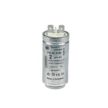 LUTH Premium Profi Parts Kondensator kompatibel mit AEG 125002081/3 2µf 425/475v Mit Steckfahnen für Trockner