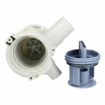 LUTH Premium Profi Parts Ablaufpumpe kompatibel mit Bosch 00146094 Hanning Mit Pumpenkopf Und Sieb für Waschmaschine