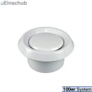 LUTH Premium Profi Parts Tellerventil 100err Weiß mit Anschlussstutzen und Befestigungsring, für Abluft und Zuluft