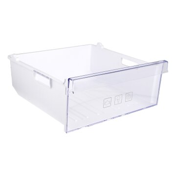 LPPP Gefrierschublade kompatibel mit Beko 4640190300, obere Gefrierfachschublade für Kühl-Gefrier-Kombination, transparent, weiß, kompatibel mit Arçelik, Blomberg, Grundig, Altus, Arctic