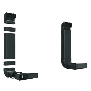 LUTH Premium Profi Parts Umluftset kompatibel mit Bosch HEZ9VDKR1 / 17007180, Ersatz für 17006703, Umluftkit für 60 cm Dunstabzugshauben, Ø 150 mm Alu-Flexschlauch, T-Luftauslass, Schwarz