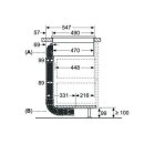 LUTH Premium Profi Parts Umluftset kompatibel mit Bosch HEZ9VDKR1 / 17007180, Ersatz für 17006703, Umluftkit für 60 cm Dunstabzugshauben, Ø 150 mm Alu-Flexschlauch, T-Luftauslass, Schwarz