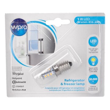LUTH Premium Profi Parts Lampe Led E14 T25 1w kompatibel mit Whirlpool 484000008964 für Kühlschrank