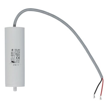 Kondensator 50µf 400v Hydra Msb Mkp 50/400/E2 mit Anschlusskabel Und Befestigungsschraube
