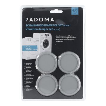 Padoma 4 Stück Schwingungsdämpfer klein rund Ø 4,5 cm universal für Waschmaschine Trockner