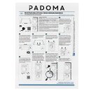 Zwischenbaurahmen Weiß mit Arbeitsplatte Universal für Waschmaschine Trockner