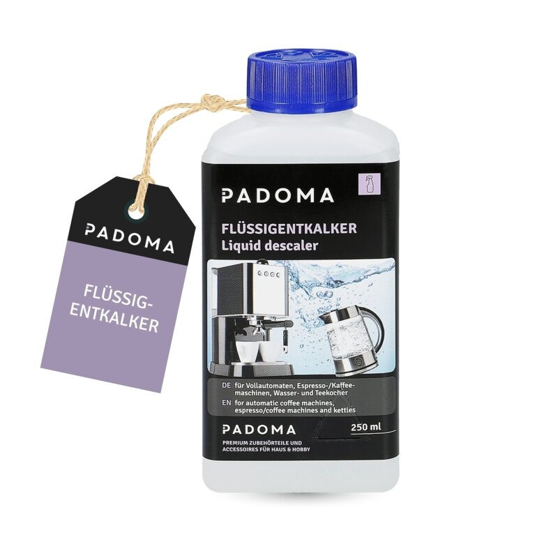 Product Image for Flüssigentkalker PADOMA für Kaffeemaschine Wasserkocher 250ml