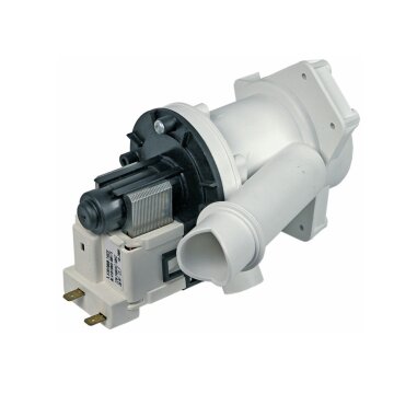 Ablaufpumpe kompatibel mit Candy 92129444 mit Pumpenkopf Und Sieb für Waschmaschine