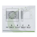 Wohnraumventilator 100erR für Wand Bad Toilette