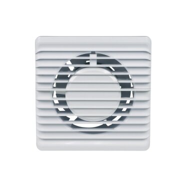 Wohnraumventilator 100erR Weiß mit Timer für Wand Bad Toilette