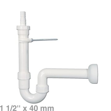 Siphon 1 1/2"X40mm Weiß