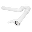LUTH Premium Profi Parts Siphon 1 1/2"X40mm Weiß mit Geräteanschluss Weiß für Spülbecken