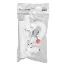 LUTH Premium Profi Parts Siphon 1 1/2"X40mm Weiß mit Geräteanschluss Weiß für Spülbecken