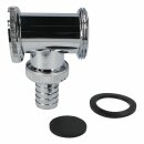 Siphonzwischenstück 1 1/4" Chrom für Geräteanschluss Waschmaschine Geschirrspüler