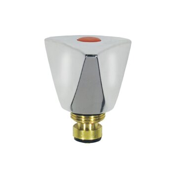 Knebel 3/8" mit Innenoberteil Warmwasser Rot