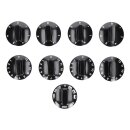 Drehknopfset 9-Teilig Schwarz Universal für Herd...