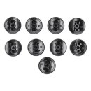 LUTH Premium Profi Parts Drehknopfset 9-Teilig Schwarz Universal für Herd Europart