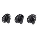 LUTH Premium Profi Parts Drehknopfset 9-Teilig Schwarz Universal für Herd Europart