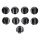 LUTH Premium Profi Parts Drehknopfset 9-Teilig Schwarz Universal für Herd Europart