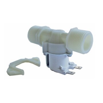 LUTH Premium Profi Parts Magnetventil 1-fach 180° 3/4x3/4" universal für Gewerbewaschmaschine Wassermeldesystem