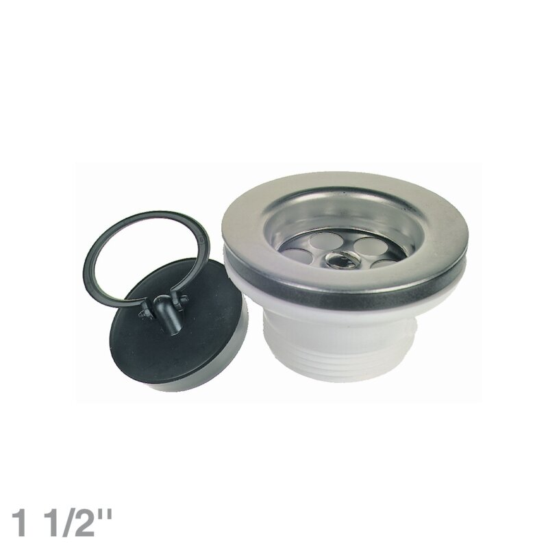 Product Image for Ablaufventil 1 1/2"X70mmø mit Gummistöpsel Viega 101961 für Spülbecken