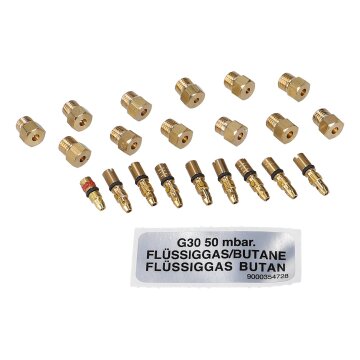 Düsensatz G30 50mbar Siemens 00620122 für Gaskochfeld