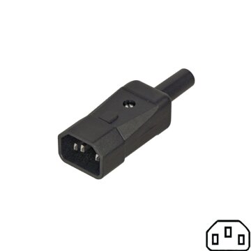 LUTH Premium Profi Parts Kaltgeräte-Stecker 70°