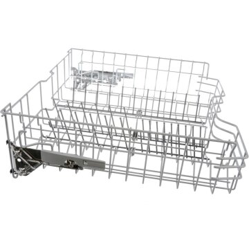 LUTH Premium Profi Parts Geschirrkorb oben, Silber, 6 Klappstachel, Rackmatik, Leichtlaufauszug+ Klammern Leichtlaufauszug oben, Silber, 6 Klappstachel, Rackmatik, Leichtlau 00775326