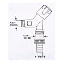 LUTH Premium Profi Parts Auslaufventil 1/2" mit 3/4" Schlauchanschluss für Den Sanitärbedarf