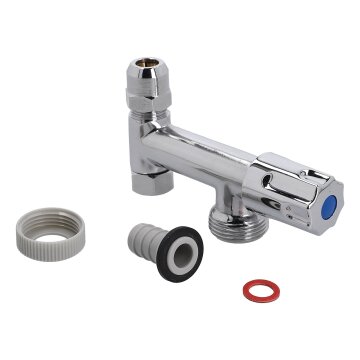 Doppel-Eckventil 3/8"  Sanitärbedarf für Waschmaschine