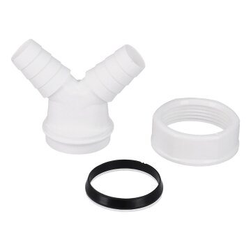 LUTH Premium Profi Parts Doppel-Schlauchanschluss 1 1/2" für Siphon kompatibel mit Tecuro 58752