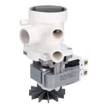 Ablaufpumpe kompatibel mit Bosch 00140268 mit Pumpenkopf Und Sieb für Waschmaschine