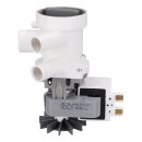 Ablaufpumpe kompatibel mit Bosch 00140268 mit Pumpenkopf Und Sieb für Waschmaschine