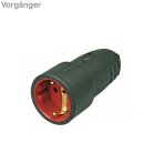 Schuko-Kupplung, Schwarz