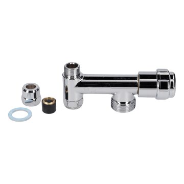 Doppel-Eckventil 3/8" Geräteventil 3/4" Schlauchanschluss Grohe 41031000 Eckfix
