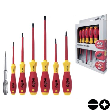 Schraubendrehersatz Schlitz / Kreuz Ph Softfinish® Electric