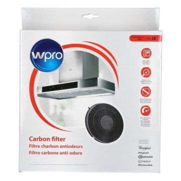 Kohlefilter Whirlpool 484000008789 270mmø Wpro Typ26 für Dunstabzugshaube