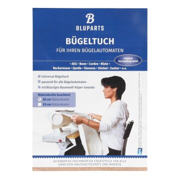 Bügeltuch Bluparts Walzbreite 65cm für Mangel Bügelautomat Heimbügler