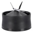 LUTH Premium Profi Parts Messer Schwarz mit Messerträger Von Flasche To Go kompatibel mit Bosch 10039416 für Standmixer