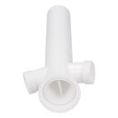 Verstellrohr 1 1/2"X40mmø mit 2 Geräteanschlüssen für Spülbeckensiphon