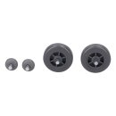 LUTH Premium Profi Parts Rad Set mit Achsen für Elektrobodendüse Kompatibel mit Hoover 49113575 0530096506 an Stielstaubsauger 2stk