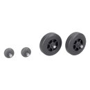 LUTH Premium Profi Parts Rad Set mit Achsen für Elektrobodendüse Kompatibel mit Hoover 49113575 0530096506 an Stielstaubsauger 2stk