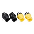LUTH Premium Profi Parts Aufsatzdüsen kompatibel mit Kärcher 2.863-264.0 Bluparts Rundbürstenset 4stk für Dampfreiniger Dampfbügelstation