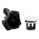 Ablaufpumpe mit Kopf Sieb Candy 46003742 Askoll Mod.m253 für Toplader Waschmaschine