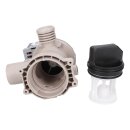 LUTH Premium Profi Parts Ablaufpumpe mit Pumpenkof Und Sieb 0024000406c kompatibel mit Haier kompatibel mit Candy/ Hoover 49124594 für Waschmaschine
