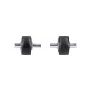 LUTH Premium Profi Parts Laufrolle klein mit Achse Set für Elektrobodendüse Kompatibel mit BOSCH 17007033 an Stielsaubsauger 2Stk
