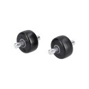 LUTH Premium Profi Parts Laufrolle klein mit Achse Set für Elektrobodendüse Kompatibel mit BOSCH 17007033 an Stielsaubsauger 2Stk