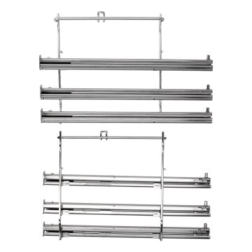LUTH Premium Profi Parts Vollauszug 3-fach 4/3, Paar, für pyrolyse (Plasmabeschichtet), Max. 15 kg Kompatibel mit NEFF 17001816 für Backofen