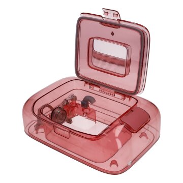 LUTH Premium Profi Parts Dekontaminationsbehälter (Rot) Kompatibel mit Ecovacs 201-2478-18B4 für Staubsauger-Roboter